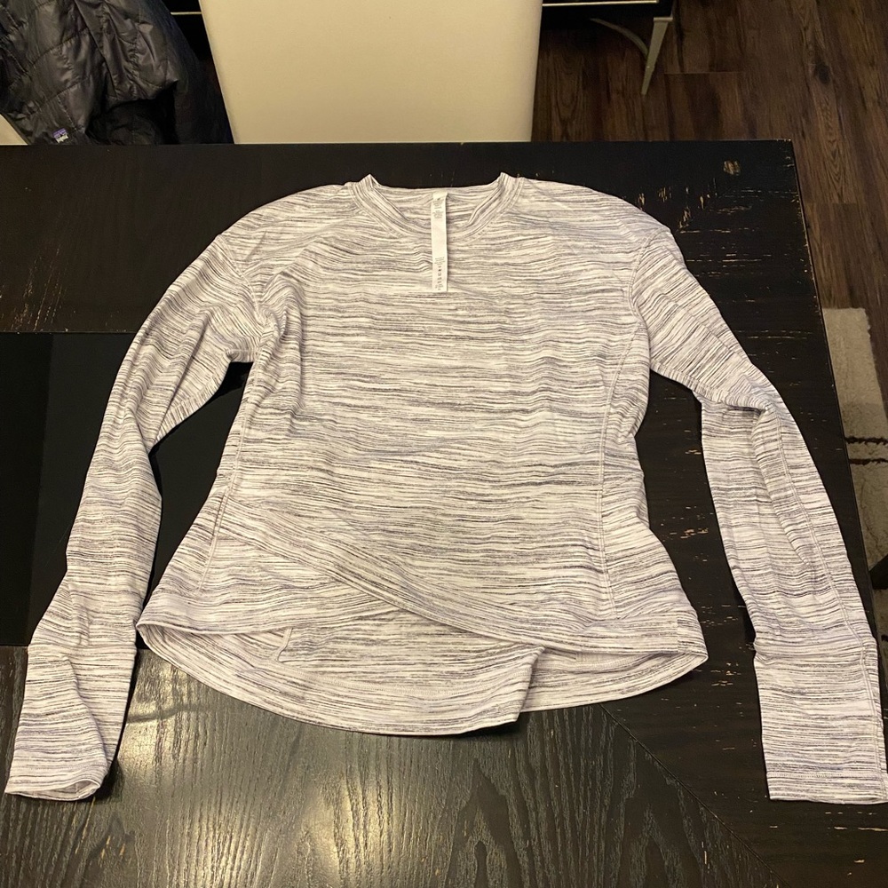 Lulu lemon heathered grey pullover, size L